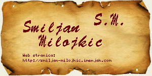 Smiljan Milojkić vizit kartica